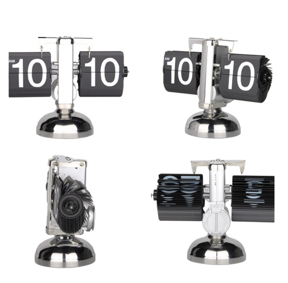 MOVA Flip Clock - Retro Metal Desk Timepiece
