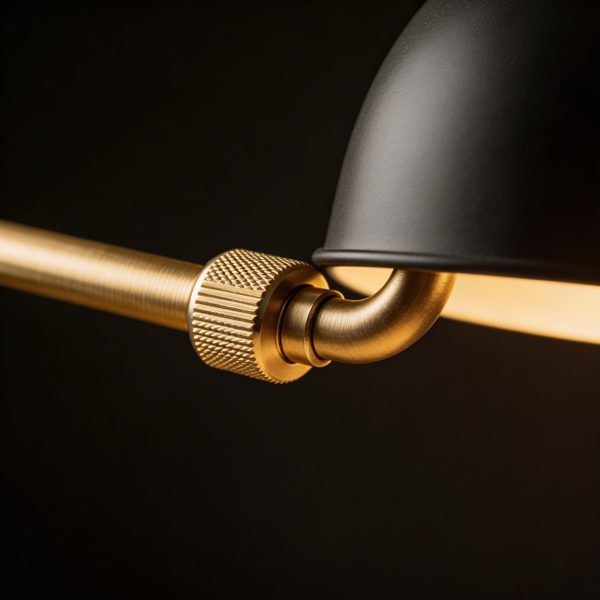 Minimalist Brass Desk Lamp - Industrial Vintage Task Light