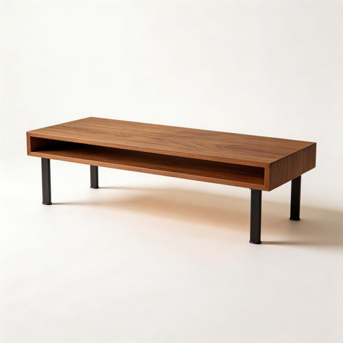 Solid Walnut Monitor Stand - Ergonomic Desk Riser